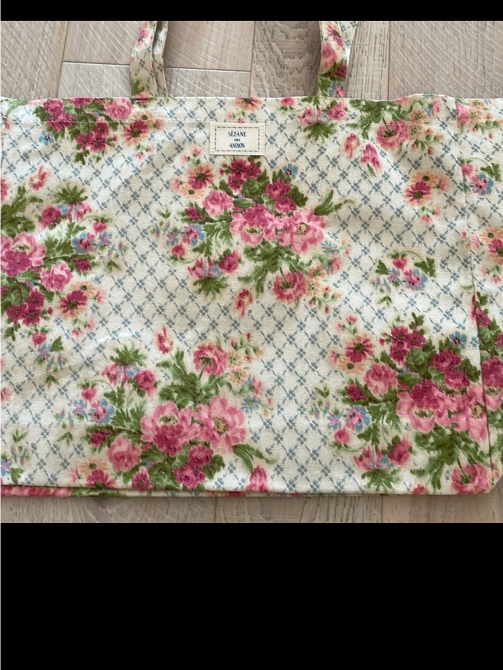 Sezane Cotton Floral Tote Bag - Picture 5 of 7